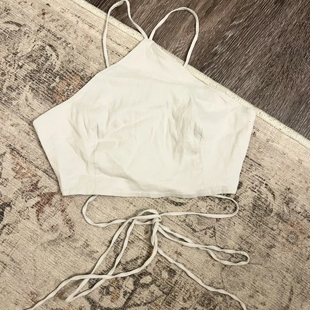 Zara Tie Up Halter Crop Top